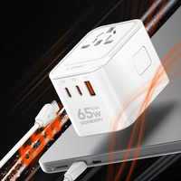 LDNIO Z6 GaN Rallonge USB PD Wall Exchange Power Adapter Multi Plug Universal Travel Adapter Dual Type-C Travel Adapter