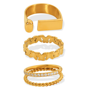 European American Style Retro Gold Plated <b>Ring</b> Women Floral Pattern Geometric Design Jewelry Gift - Product Image 5