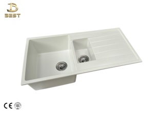 Évier de cuisine à double vasque avec design multifonction pour usage domestique Lavabo sous plan sans robinet - Product Image 5