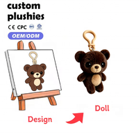 Porte-clés personnalisé en peluche douce avec personnage animal mignon, mascotte sur mesure avec impression de logo pour événements marketing