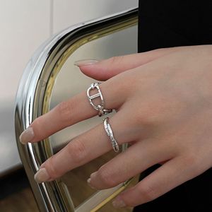 Yinruitai 925 Sterling Silver Lock <b>Ring</b> <b>Open</b> Design For Women Index Finger Everyday Wear Jewelry - Product Image 3
