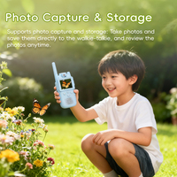 Walkie Talkie con Video Bidireccional para Niños, Pantalla IPS de 2.0 Pulgadas, Captura de Fotos, Función de Linterna, Alcance de 1.5 km, Sin Red, Juguete para Interiores