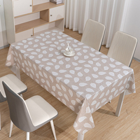 Nappe Rectangulaire RNPT Imprimé Feuilles Marron Clair Effet Soie Lisse – Housse de Table Ajustée