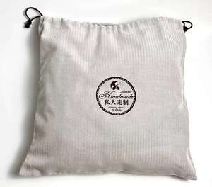 Bolsas de Algodón con Cordón Personalizadas, Grandes, con Diseño Chevron, Reciclables, para Regalos, Ropa, Corbatas, Cinturones, Accesorios para el Cabello, con Logotipo de Marca Personalizado - Product Image 1