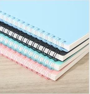 Carnet d'étudiant personnalisable A5 à spirale avec grille à lignes horizontales, couverture en PP mat, 80 feuilles, vente en gros - Product Image 2