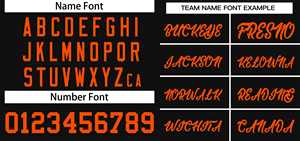 Camiseta de Softbol Personalizada Negra y Naranja de Estilo Clásico Auténtico con Dos Botones - Product Image 3