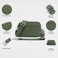 Sac bandoulière compact classique et tendance avec poche frontale pleine largeur et sangle détachable – Sac à l'épaule décontracté pour l'automne