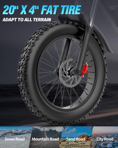 Sepeda Listrik Ridsta Q20 20 Inci 48V 20Ah, Ban Tebal, Sepeda Gunung Listrik, Sepeda Listrik untuk Dewasa, Tersedia di Gudang - Product Image 6