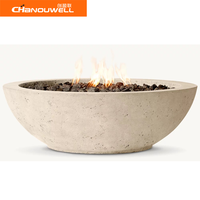 Cheminée extérieure en béton armé de haute qualité de table de feu ronde extérieure de style chaud pour la décoration de chauffage