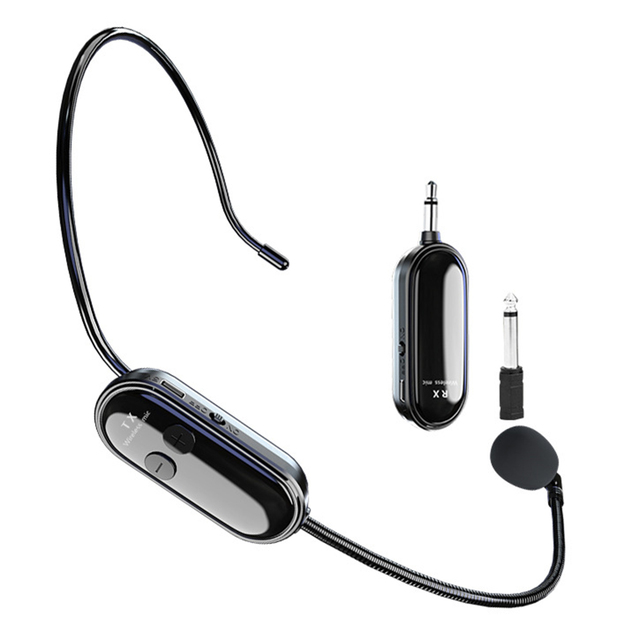 2.4G Wireless Microphone Headset Wireless Headset & Handheld 2 in 1 Mic Wireless Microphone System for Teaching Outdoor Speech