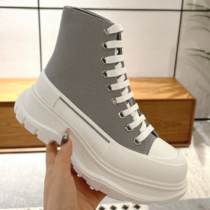 Zapatos Personalizados de Marca, Zapatos de Plataforma de Talla Grande para Mujer, Zapatos Casuales de Lona a la Moda para Mujer, Zapatos que Aumentan la Estatura - Product Image 6