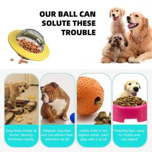 Mainan Anjing UFO Bola Plastik Ramah Lingkungan Terlaris, Lucu, Modern, Multifungsi, Pengeluaran Makanan Hewan Peliharaan, Tahan Gigitan, untuk Latihan - Product Image 6