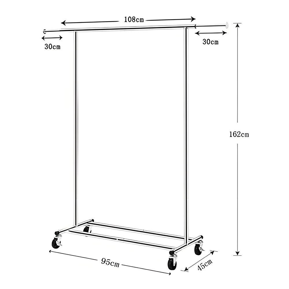 Ancho: 108-168 cm, Alto: 162 cm