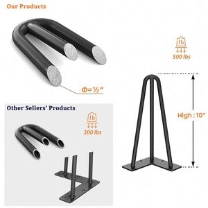 Modern Gold Iron Steel Metal Hairpin Furniture <b>Legs</b> <b>for</b> TV Stand Bed <b>Sofa</b> Outdoor Living Room Versatile Use Bedroom Workshop - Product Image 5