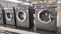 7kg Front Load Washing Machine Fully Automatic Washer Inverter BLDC Motor Titanium Color Chrome Knob Chrome Door