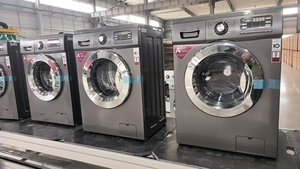 Lave-linge à chargement frontal 7 kg, entièrement automatique, moteur BLDC à technologie Inverter, couleur titane, bouton chromé, <span class=keywords><strong>porte</strong></span> chromée - Product Image 3
