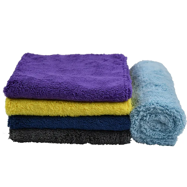 500gsm Edge Less Microfiber Towels Car Drying Wash Detailing Buffing Polishing Towel with Plush Edgeless Microfiber Cloth