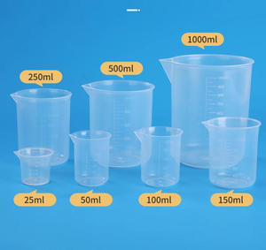 Lab Grade <strong>Plastic</strong> <strong>Measuring</strong> <strong>Beaker</strong> with Scale - 100mL Shatterproof Laboratory Equipment - Product Image 1