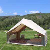 Tente de camping gonflable 4 saisons, imperméable, coupe-vent, tente de glamping en plein air, tente à structure pneumatique pour la famille