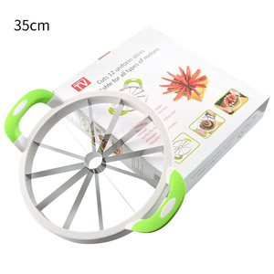 Cortador de Frutas y Verduras Creativo, Herramienta para Melón, Acero Inoxidable, Cuchillo para Melón Cantalupo Grande, Cortador de Sandía, Fácil de Limpiar - Product Image 6