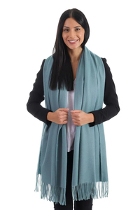 Chal de Lana de Cordero 100% Auténtica de Mongolia Interior, Transpirable, de Lujo, Color Crema, Tejido, Talla Grande para Mujer, Invierno - Product Image 3