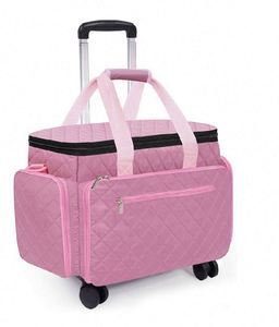 Free Sample Rolling <b>Sewing</b> Machine <b>Bag</b> Collapsible Trolley <b>Bag</b> with Wheels <b>Sewing</b> Machine Carrying <b>Bag</b> - Product Image 1