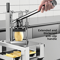 Aardappelsnijmachine, groentesnijder voor thuisgebruik, handmatig, roestvrij staal, eenvoudig te bedienen, groente- en fruitsnijder voor aardappelreepjes