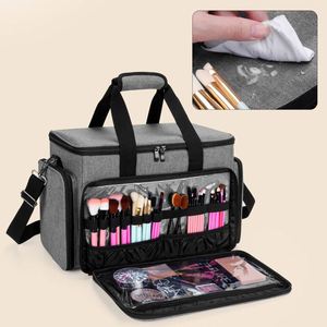 BSCI Factory women's large capacity travel cosmetic bag,<b>makeup</b> <b>case</b> with <b>makeup</b> brushes bag organizer,custom bag logo - Product Image 3