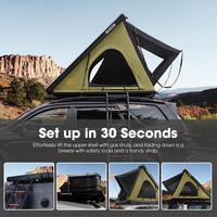 Tente de toit rigide en aluminium SAN HIMA, ultra-fine, légère, avec bâche de protection intégrée, matelas auto-gonflant, charge USB pour SUV et Jeep
