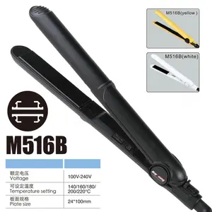 M516 1inch Professional Hair Straightener Flat Iron 2 In 1 Tourmaline Ceramic Flat Iron