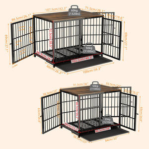 Çok kapılı kalın köpek sandık ev kapalı evcil hayvan kafesi dört mevsim evrensel köpek kulübesi - Product Image 5