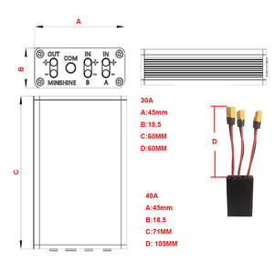 20A 40A çift pil paketi, kapasite çiftli pil dengeleyici artırmak için paralel pilleri değiştirir - Product Image 4
