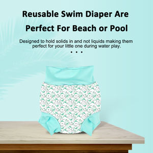 Natucare BSCI <span class=keywords><strong>Couche</strong></span> de bain réutilisable pour bébé et enfant, imperméable, pour <span class=keywords><strong>piscine</strong></span>, en tissu, imprimé tendance, avec boutons-pression pour ajuster la <span class=keywords><strong>taille</strong></span> - Product Image 6