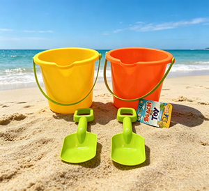 Set di Secchielli e Palette da Spiaggia in Plastica Colorata, Giocattoli Estivi per Bambini dai 2 ai 14 Anni, Modello Unisex Resistente TQ211952 - Product Image 4