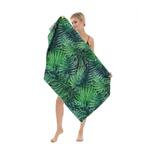 Toalla de playa de microfibra de poliéster 100% grande personalizada cómoda y sin arena con impresión de logotipo personalizado para el verano - Product Image 4