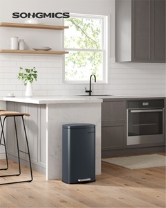 <span class=keywords><strong>SONGMICS</strong></span> <span class=keywords><strong>Poubelle</strong></span> à pédale en acier 30L, couleur personnalisable, pour cuisine, avec couvercle à fermeture douce et seau intérieur - Product Image 2