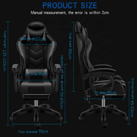Chaise de Gaming inclinable en cuir rvb, fauteuil de course avec masseur et haut-parleur bluetooth, vente en gros, haute qualité
