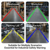 Projecteur de ligne linéaire LED jaune à épaisseur de ligne réglable pour la sécurité en atelier, marquage de limite, largeur de ligne d'usine 1-30 cm