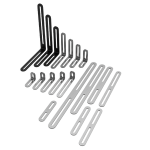 Support d'angle en acier inoxydable à 90 degrés, fixation à angle droit, trou allongé réglable, quincaillerie antirouille - Product Image 1