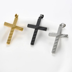Pendentif croix drapeau américain en acier inoxydable, pour collier, pour hommes et femmes, bijoux religieux avec étoiles et rayures américaines, chaîne Punk - Product Image 1