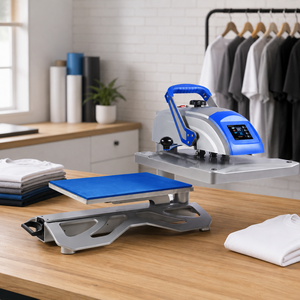 New Prior Manual 16x20 Pull Out Drawer Swing Away Garment T-Shirt Printing Sublimation Flatbed Heat Press Machine - Product Image 6