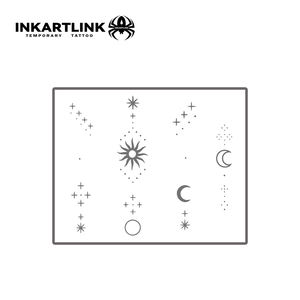 <span class=keywords><strong>Tatuaje</strong></span> Temporal Personalizado <span class=keywords><strong>Minimalista</strong></span> de Sol, <span class=keywords><strong>Luna</strong></span> y Estrella, Resistente al Agua, de Larga Duración (15 Días), Arte Corporal Semipermanente para Dedos y Manos - Product Image 3