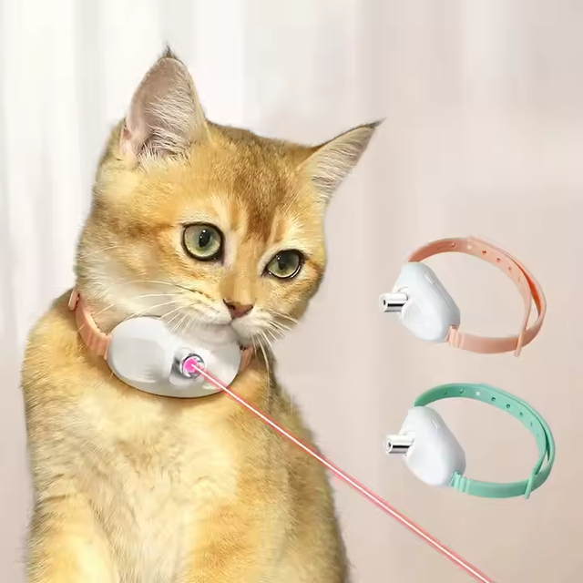 2025 Hot Selling Wholesale Soft Personalized Classic Indoor LED Intelligent Laser Cat Pet Entertaining Collar