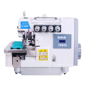 Machine à coudre surjeteuse industrielle tout-en-un ultra-rapide avec moteur, pour matériaux fins/épais, construction métallique - Product Image 1