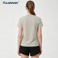 T-shirt pour femme Kuenzi 7A antibactérien, séchage rapide, sensation de fraîcheur, 230 GSM, 50% polyester, 50% élasthanne, respirant, pour l'été
