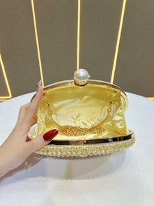 Bolsos de fiesta de moda con perlas, cristales y diamantes de imitación, elegantes bolsos de hombro con cadena y diamantes, bolsos de lujo para mujer. - Product Image 3