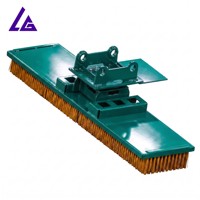 Balayeuse mécanique pour mini-excavatrice, balai fixe de 40 pouces, brosse remplaçable, largeur inférieure personnalisable, pour aménagement paysager et débris légers