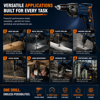 Perceuse à percussion filaire OEM/ODM/OBM, mandrin 13 mm, vitesse variable, marteau perforateur électrique, outil électrique robuste pour usage domestique et professionnel