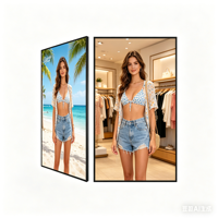 Afficheur numérique tactile capacitif mural ultra-fin de 32/43/55/65 pouces, CMS basé sur le cloud, prise en charge multi-OS pour une utilisation en intérieur