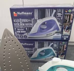 Fer à vapeur électrique Hoffmans 1200W, grande capacité 450ml, base céramique antiadhésive, <span class=keywords><strong>repassage</strong></span> à sec, brume pour usage domestique quotidien - Product Image 4